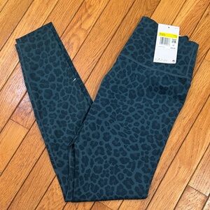 Nike Teal Animal Print Leggings, NWT, S